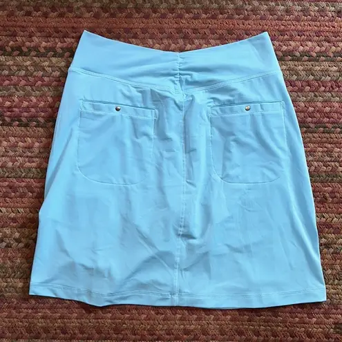 Antigua BABY BLUE RUCHED FRONT GOLF TENNIS PICKLEBALL SKORT SKIRT