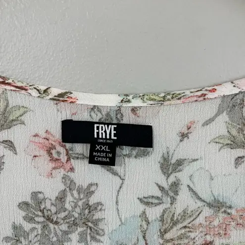 Frye Floral Button Front Midi Dress XXL Boho Cottagecore Tiered Rayon