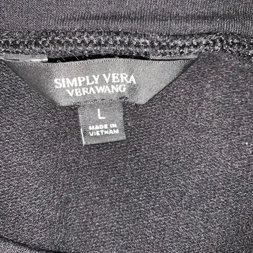 Simply Vera Vera Wang Women Black sequined Sweatshirt L