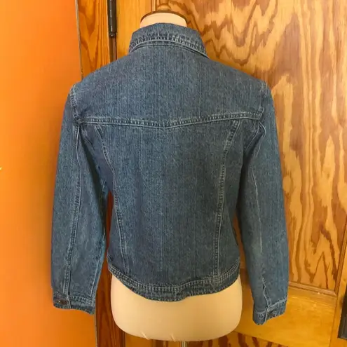 Bill Blass Vtg Y2K Blue Timeless Trucker Style Jean Jacket