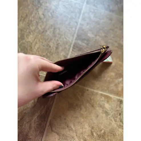 Badgley Mischka Burgundy Vegan Leather Long Wallet by  - Image 7