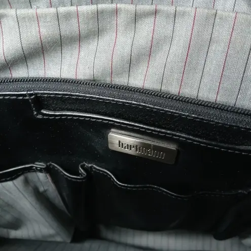 Hartmann black leather briefcase / bag Black