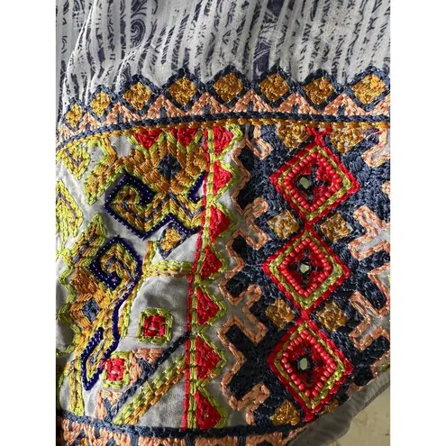 Anthropologie  Bhanuni By Jyoti Jina Halter Beaded Embroidered Blouse Petite M