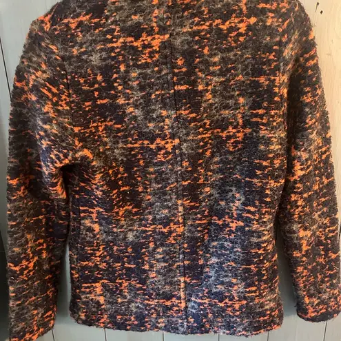 Peruzzi Navy Blue & Orange Sweater Cardigan Blazer, Made in Italy | Size 36 (0)