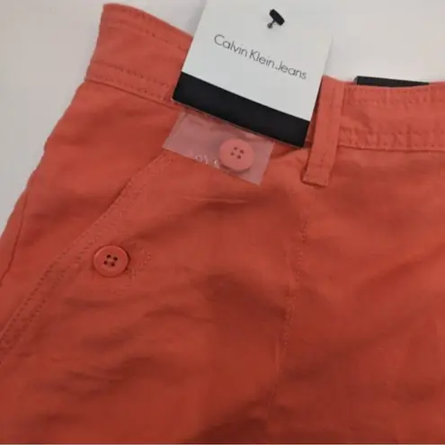 Calvin Klein  Womens Porcelain Rose Linen Beach Summer Shorts Size 10