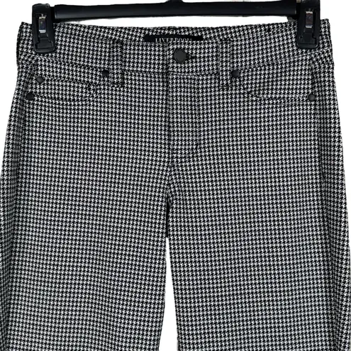 Liverpool SZ 4/27 Skinny Leg Pants Houndstooth Stretch Mid-Rise Zip-Fly Pockets