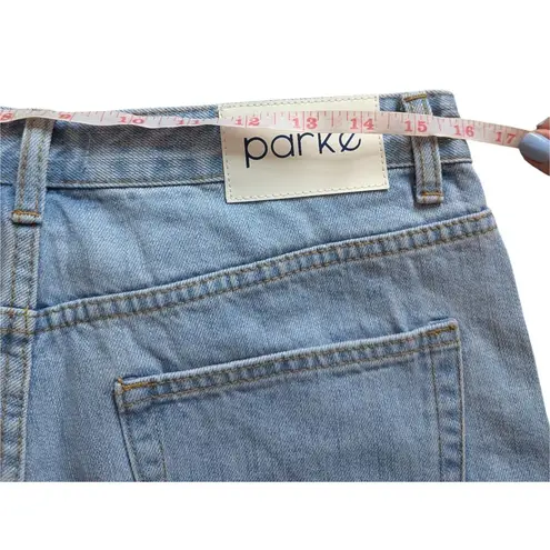 PARKE New Denim Shorts Light Wash Baggy Cut Offs Size 28 TikTok Famous
