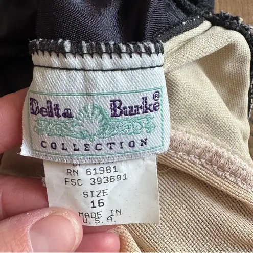 Vintage 90’s Delta Burke Black One Piece Square