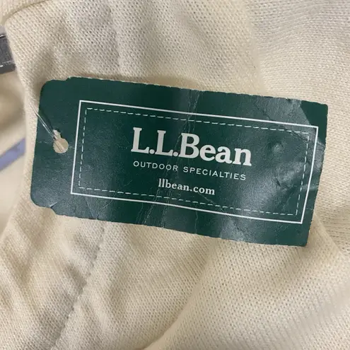 LL Bean Heritage Mariner Navy Cream Boatneck Cotton Dress Pockets Size M NWT Blue Size M