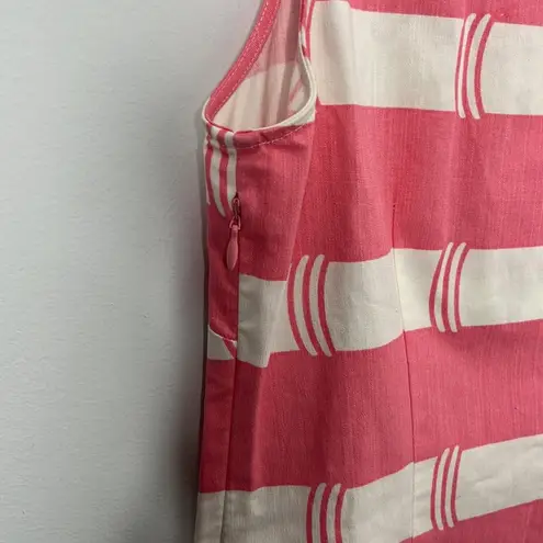 Sail To Sable  Pink Striped Cotton Sleeveless Dress