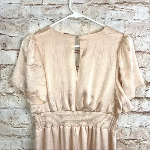 Baltic Born Preston Satin Maxi Dress in Champagne Size Medium NEW