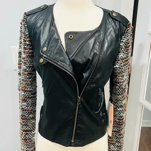 Miss Me  FAUX LEATHER BLACK JACKET