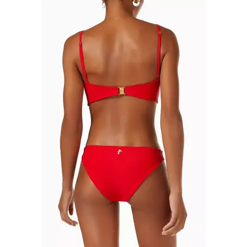 Anthro Juan De Dios Albatross Reversible Bikini Set Red Womens Size 2 XS