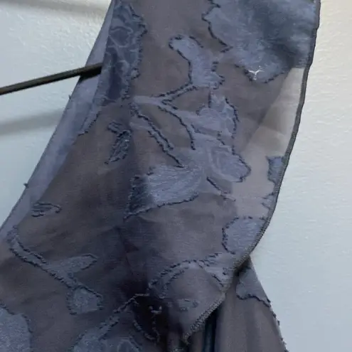 Grace Karin NWT WO SIZE XL NAVY BLUE BELTED FLORALDESIGN RUFFLES FAUX WRAP DRESS