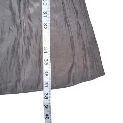 Ramy Brook Paris Long Sleeve Smocked Tassel Neck Gray Mini Dress SMALL