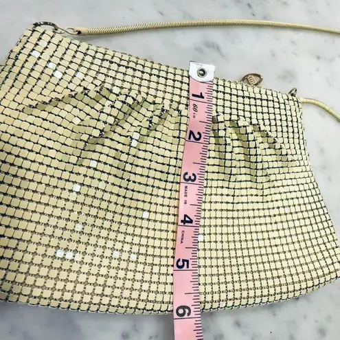 Vintage Mesh Evening Bag Clutch Purse Metal Chainmail Party Handbag Tan