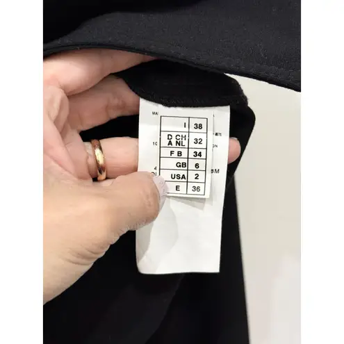 Moschino Long Sleeve Notch Lapel Single Breasted Blazer Black Women's Size 38/2