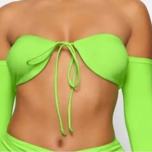 SKIMS Signature Swim Long Sleeve Bikini Top large