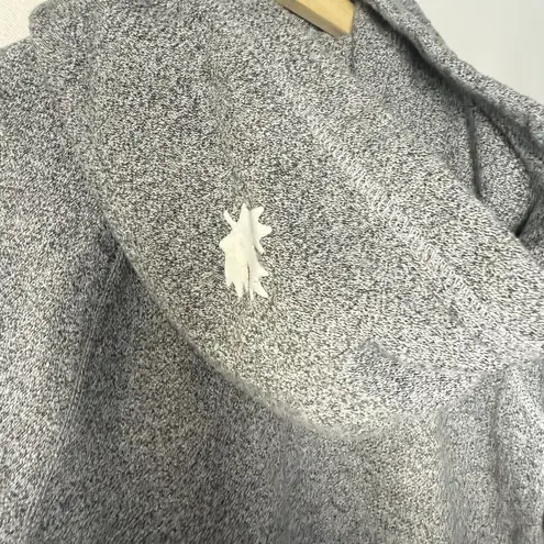 Roots Canada Hoodie Womens Medium Sweatshirt Gray Beaver Logo Sporty Casual