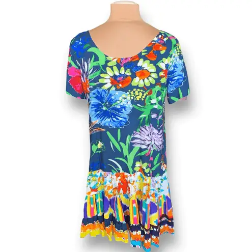 Jams World Hattie Coral Abyss Navy Dress Large Colorful Bird Animal Print Floral