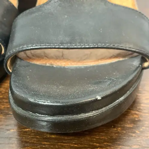 Nurture black, leather mule, 3” heel size 7 Black