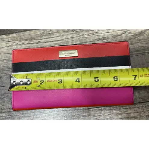 Kate Spade Wallet Laurel Way Bonita Stripe Stacy Bifold Red Black Pink White