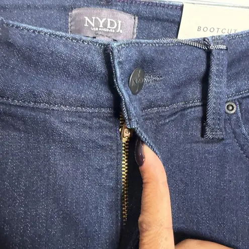 NYDJ NWT Barbara Bootcut Jean In Rinse Dark Blue Wash Size 8
