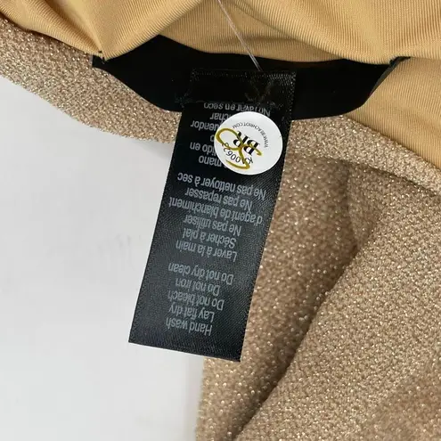 Beach Riot Swimsuit Size Medium Celine One Shoulder Cutout One Piece Gold NWOT