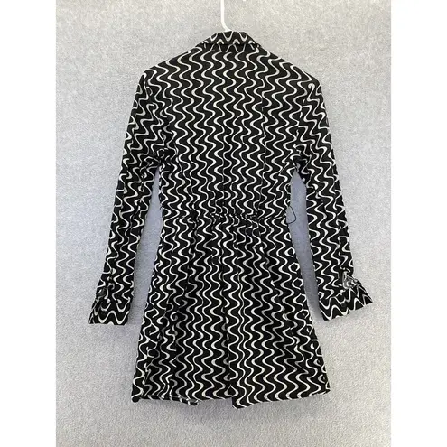 Stradivarius  Women's Dress Button Front Size Small Long Sleeve Black 100% Cotton