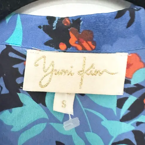 Yumi Kim Elegant Blue Long Sleeve Dress maxi small silk wrap dress