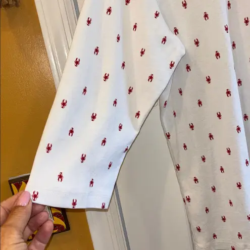 Christopher & Banks White Shirt with Red Lobster Design 100% COTTON
SIZE LARGE