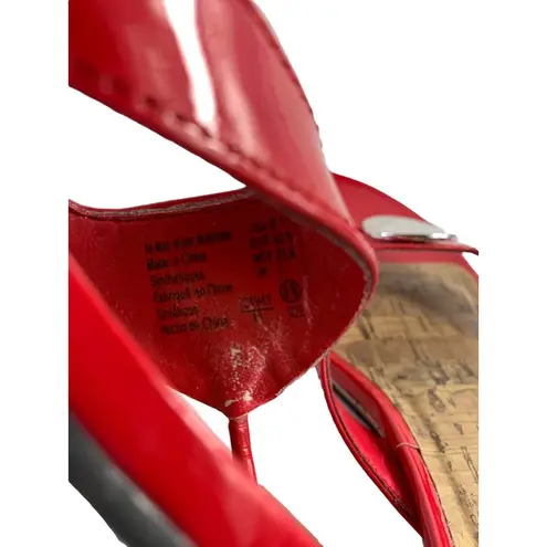 Montego Bay Club Women's Red Thong Wedges