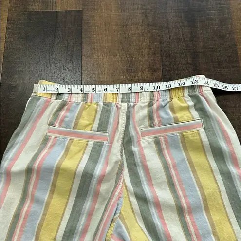 L.L.Bean  Lakewashed Dock Mid-Rise Stripe Shorts Size 6