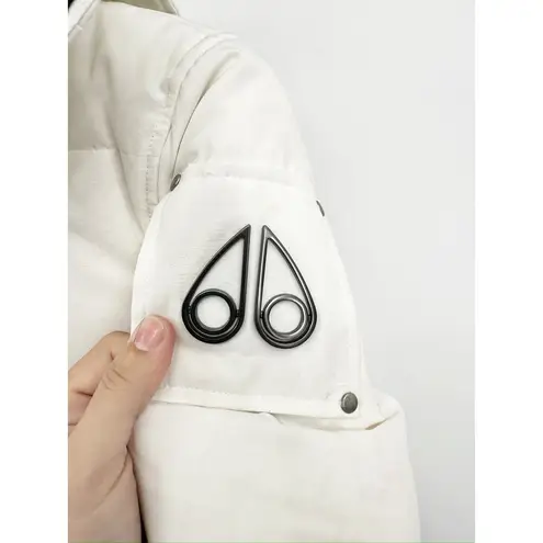 Moose Knuckles Mistaya Milky White Padded Down Puffer Jacket Size Small NWT