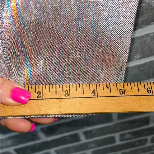 James Jeans  Ankle Pant Jean Woman's 26 Stretch Metallic Mid Rise Showgirl Twiggy