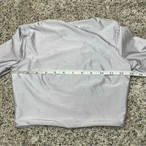 Naked Wardrobe The Sleek T Crop Top in Lavender Purple Extra Small NWT