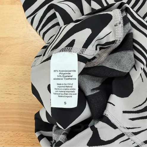 Beyond Yoga High Waisted Midi Leggings Matcha Swirl Jacquard Gray Black Small