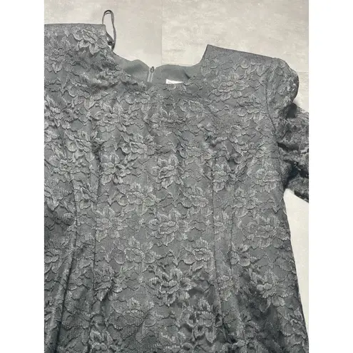 F&F Vintage T & F Lace Black Dress Sz 12 - USA. F-143