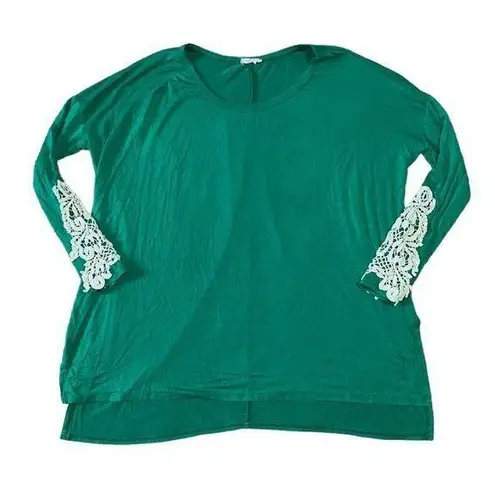 Fantastic Fawn Lime Lush Boutique Crochet Knit Long Sleeve T-Shirt