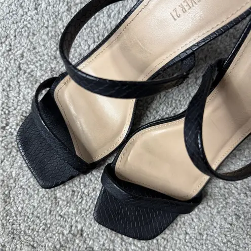 Forever 21  Black Heeled Sandals