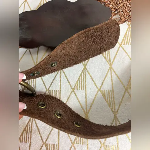 Leatherock Stone Jewels Studded Leather Belt Size M Brown Size M