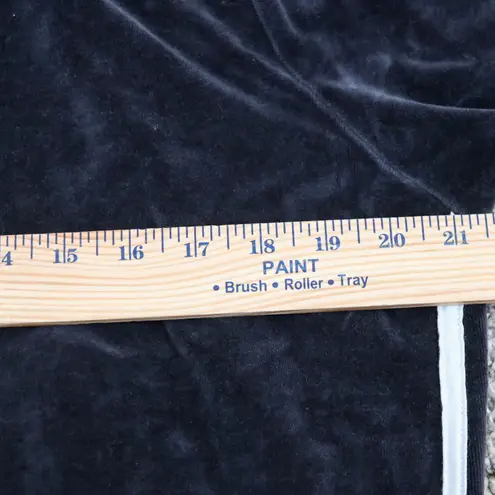 Adidas  Women's‎ Velour Hoodie Jacket Black Y2K 2000s Full Zip Three Stripe L