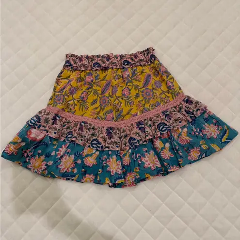 ALLISON NEW YORK sasha mini skirt in floral mix Yellow