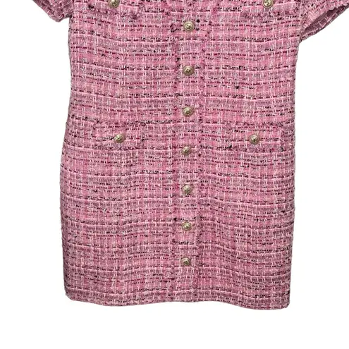 Generation Love Anne Tweed Mini Dress Pink Melange Classic Women’s Size XL