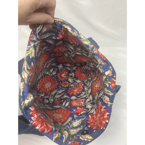 Bonnie’s Bags Red Poinsettia Fabric Handbag with Matching Coin Purse Homemade