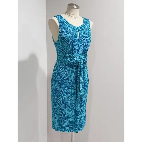 Banana Republic  Issa London Collection Blue Printed Wrap-Tie Dress Size 8