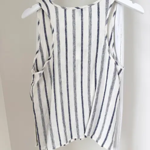 Drew Anthropologie Women’s Linen Blend Striped Tank Top Size Small