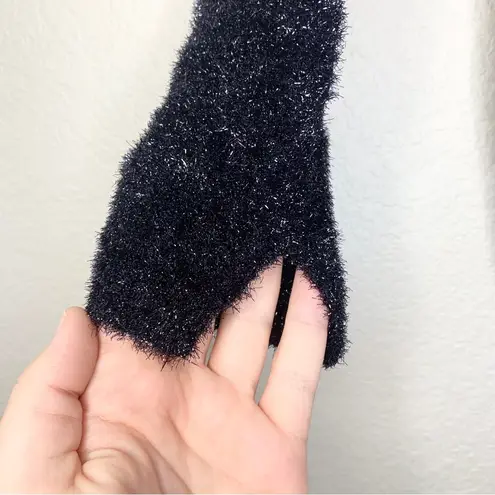 ALLSAINTS Black Sparkle Mini Dress Long Sleeve Size M