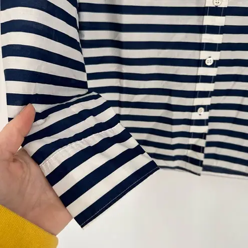 J. Crew Women's Striped Long Sleeve Boy Button