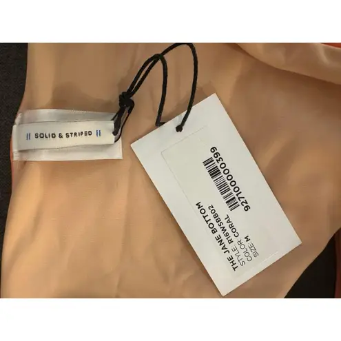 Solid & Striped Peach Coral 2 Piece Twist Front Knotted Swim Bikini Set S/M NWT